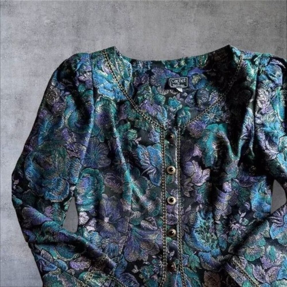 Elegant Cachet by Bari Protas Brocade Jacket